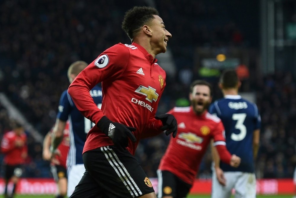 Le milieu Jesse Lingard en liesse. AFP