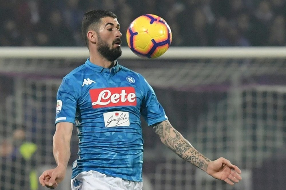 Le défenseur de Naples Elseid Hysaj. AFP