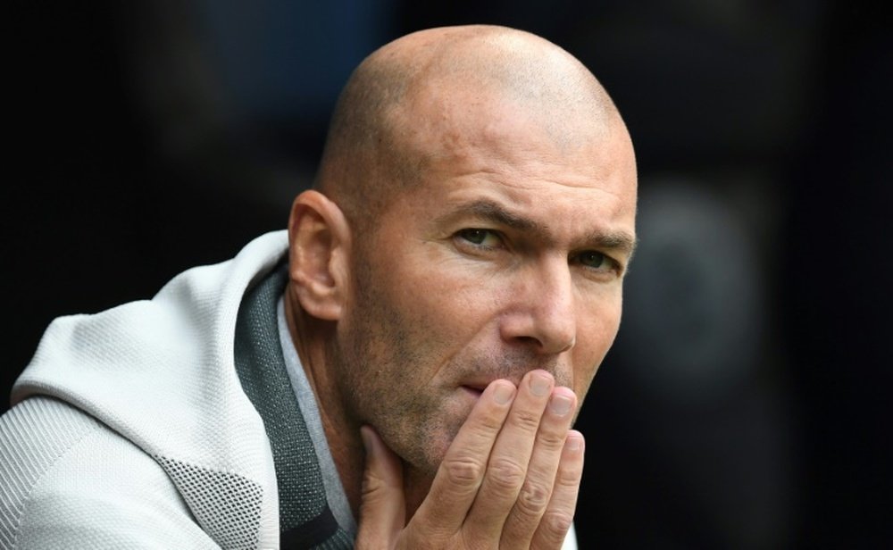 Zinedine Zidane lleva 160 partidos oficiales al frente del banquillo del Real Madrid. AFP