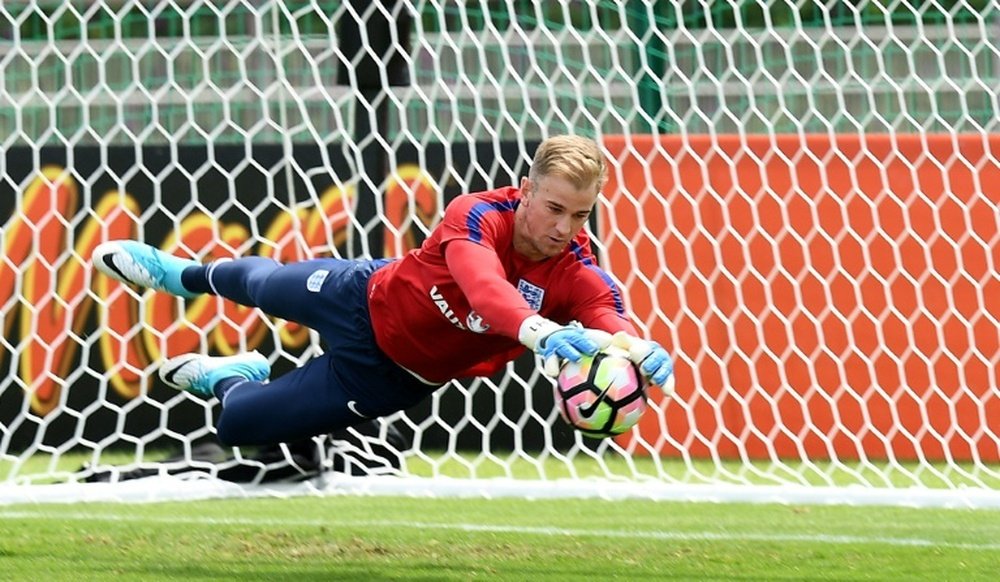 Hart is on the verge of a move to West Ham United. AFP