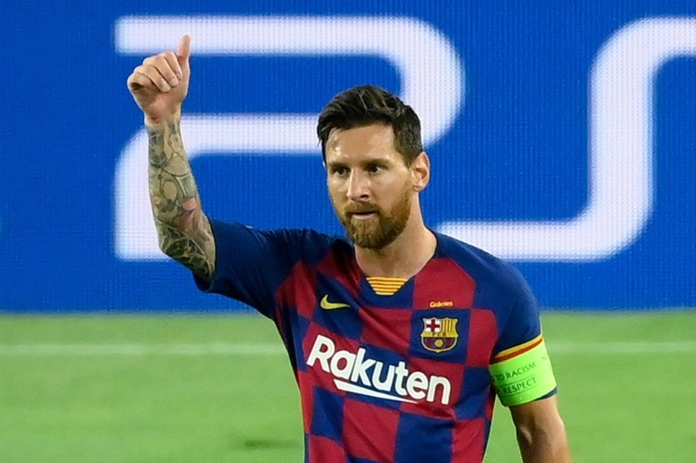Messi, eufórico tras el pase a cuartos. AFP