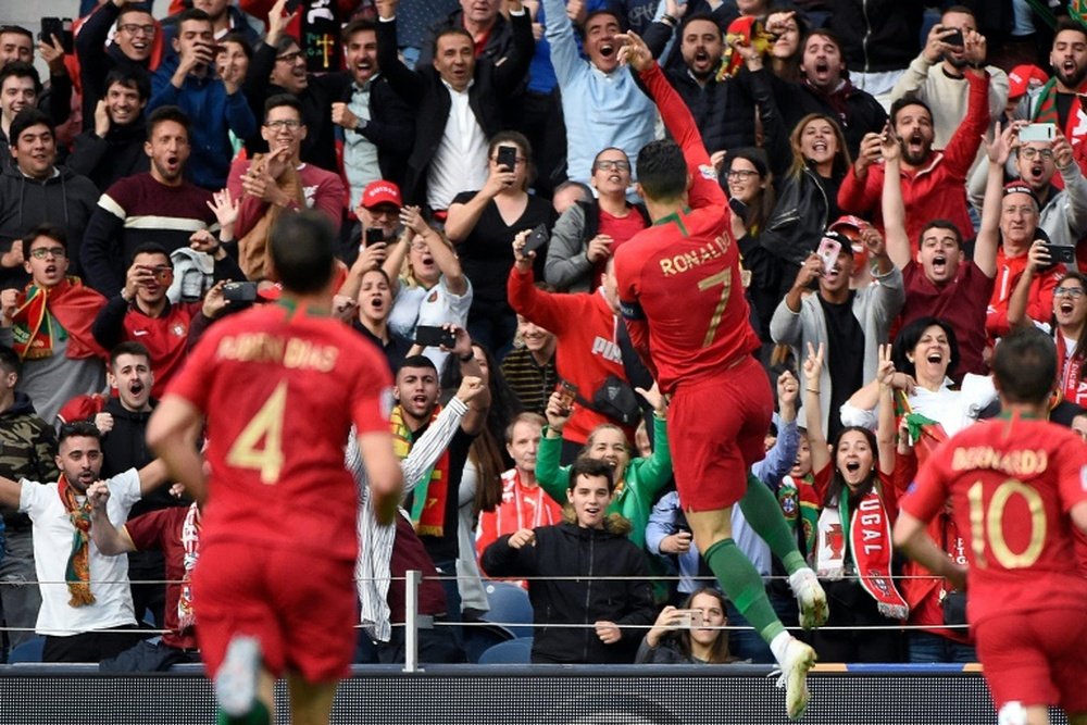 Cristiano a expliqué comment est né le 'siuuuuu'. AFP