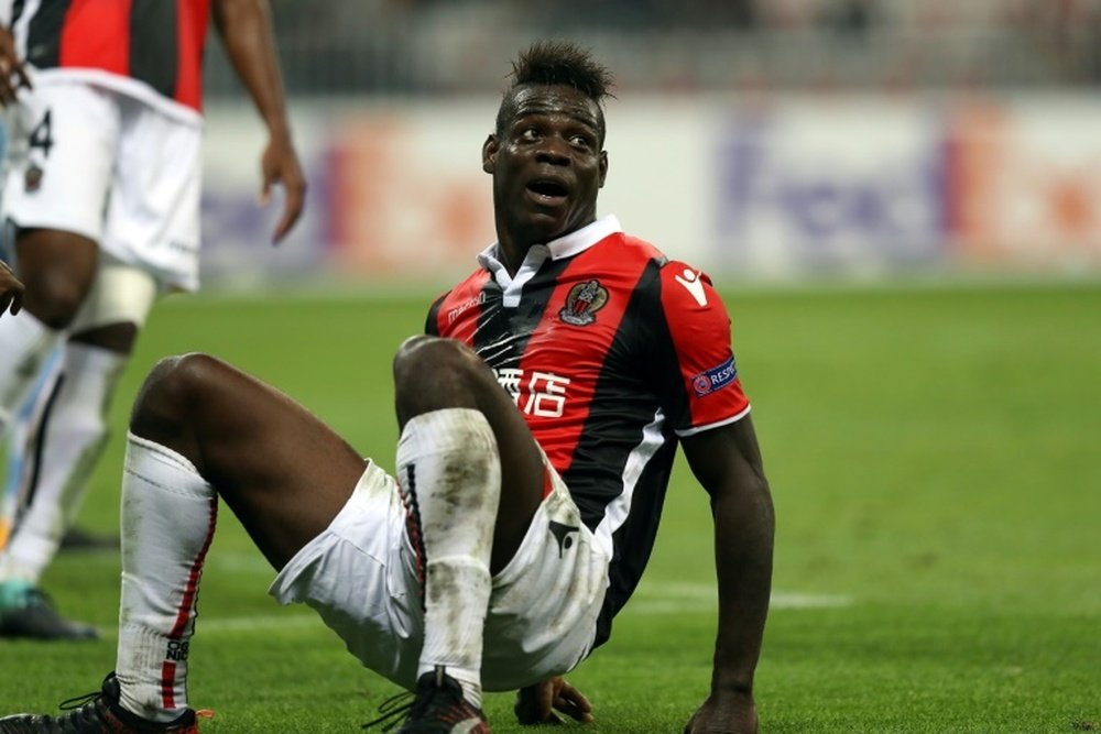 Balotelli will face PSG in Ligue 1 on Friday with Nice. AFP