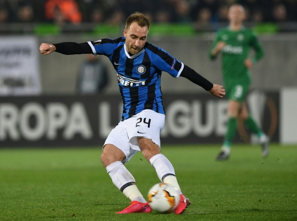 Eriksen told his Inter teammates that he will return soon. AFP