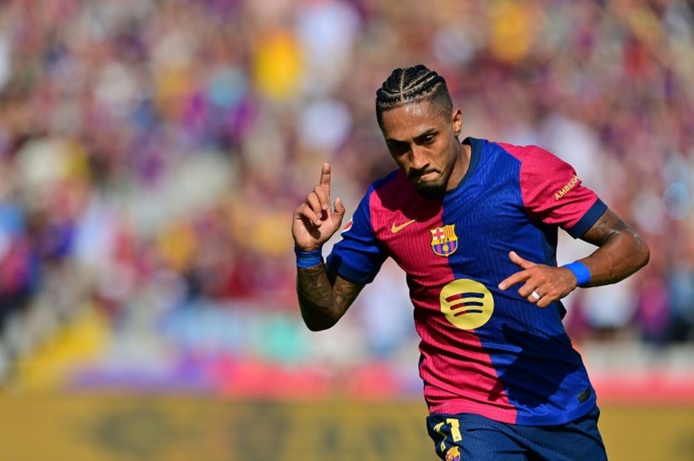 Raphinha spoke affectionately of his compatriot Vinicius Jr in an interview. AFP