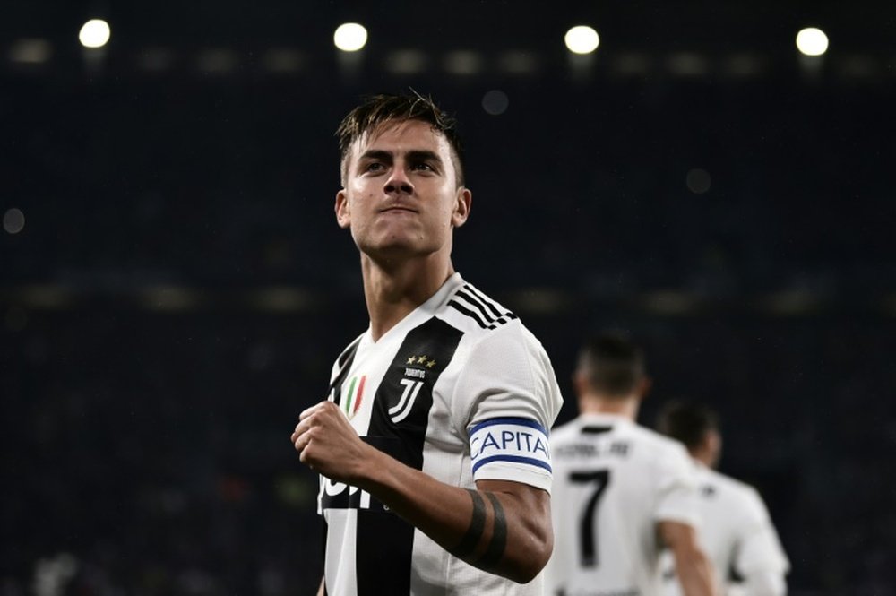 L'attaquant argentin de la Juventus Paulo Dybala vient de marquer contre Cagliari, le 3 novembre 2018 à Turin