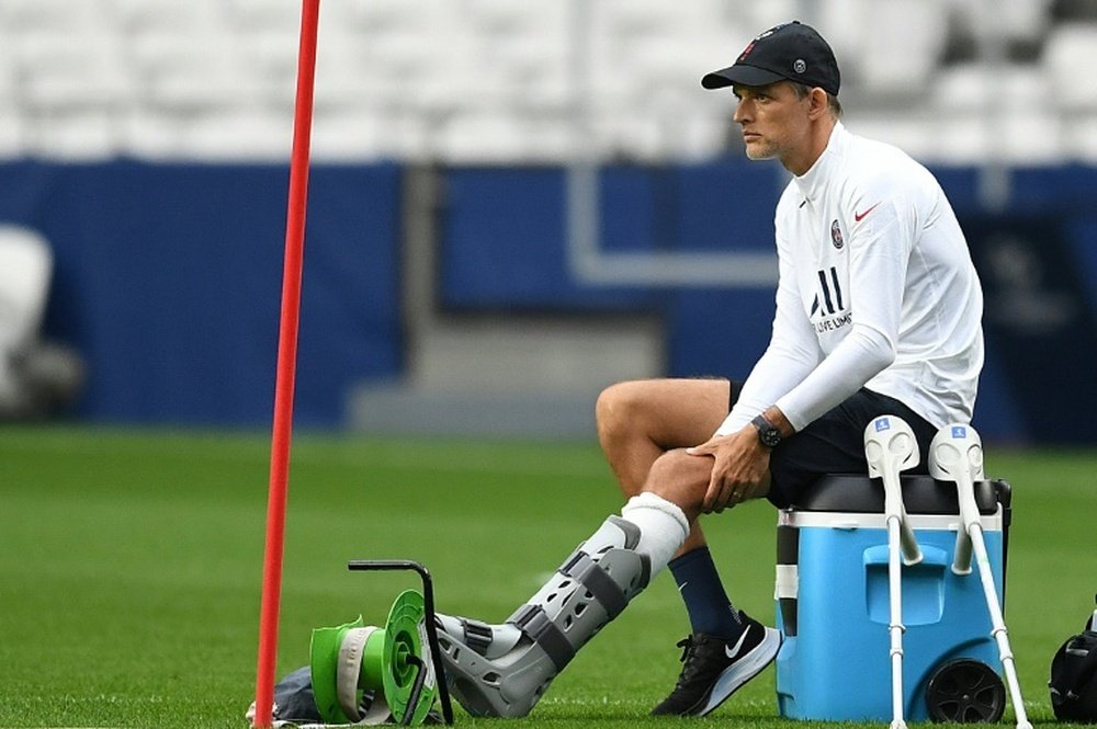 PSG have been punished for a late start to the second period v Atalanta. AFP