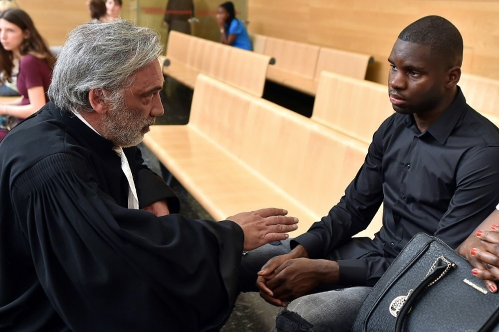 Le footballeur Odsonne Edouard au tribunal de Toulouse, le 13 juin 2017. AFP