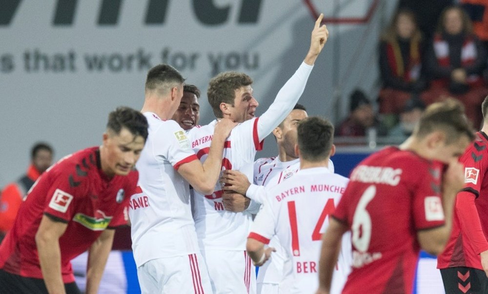 O Bayern goleou o Freiburg por 0-4. AFP