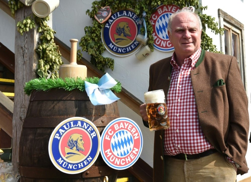 Le président du Bayern Munich Uli Hoeness lors de la traditionnelle fête de la bière à Munich. AFP