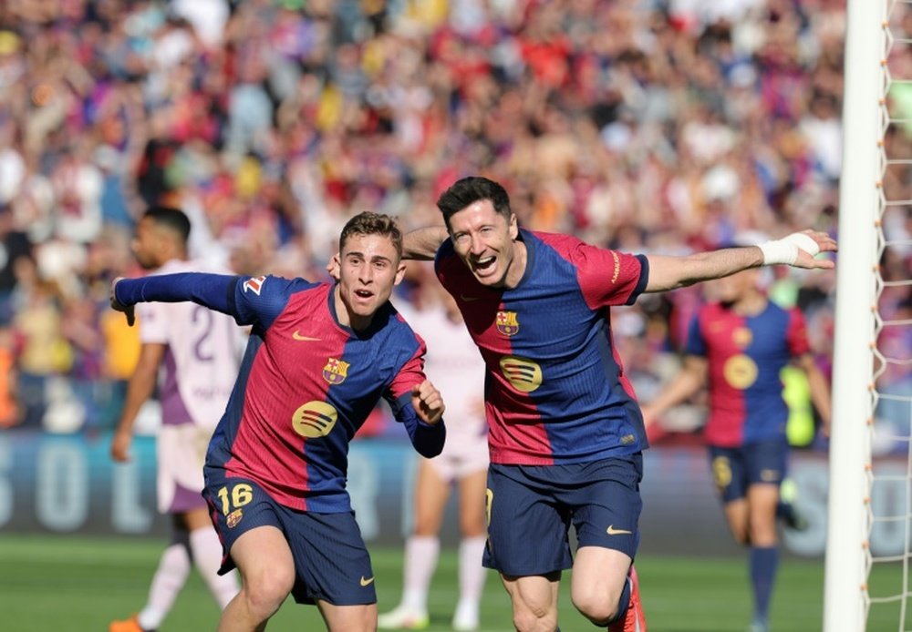 Lewandowski, feliz com sua forma atual. AFP
