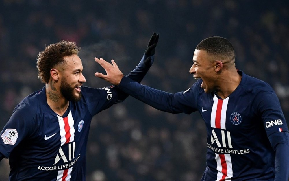 Neymar and Mbappe are good friends at PSG. AFP