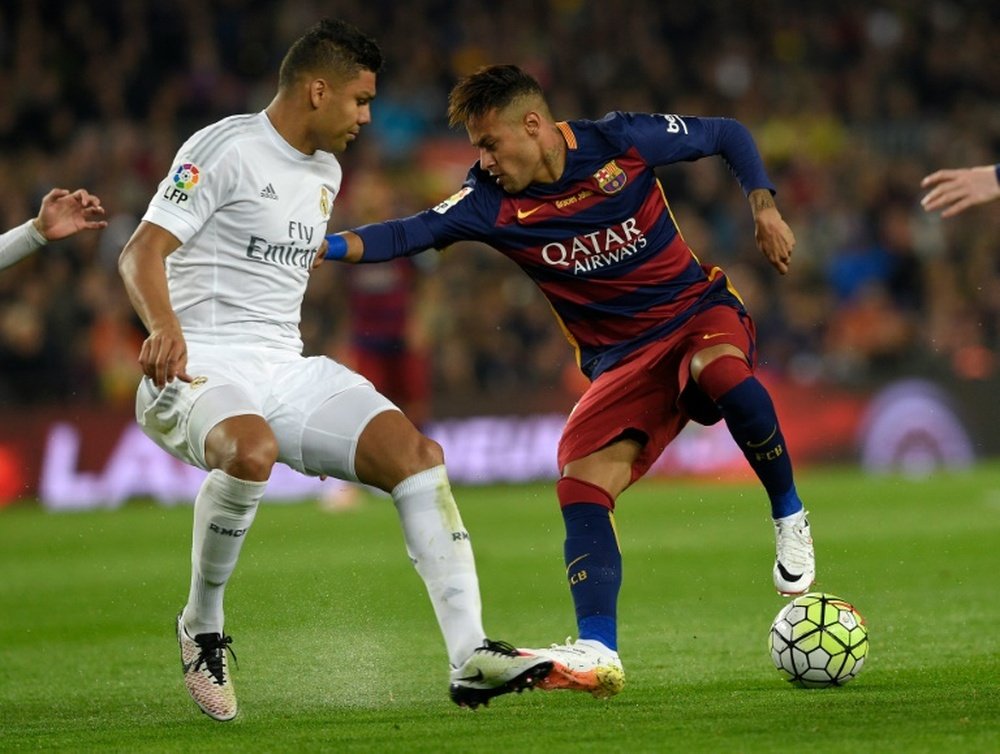 PSG want to unite Casemiro with compatriot Neymar in France. AFP