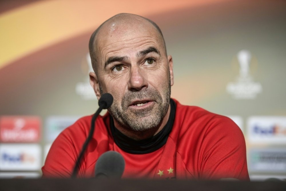 Peter Bosz, Trainer of Ajax also very shocked after the attack in Manchester. AFD