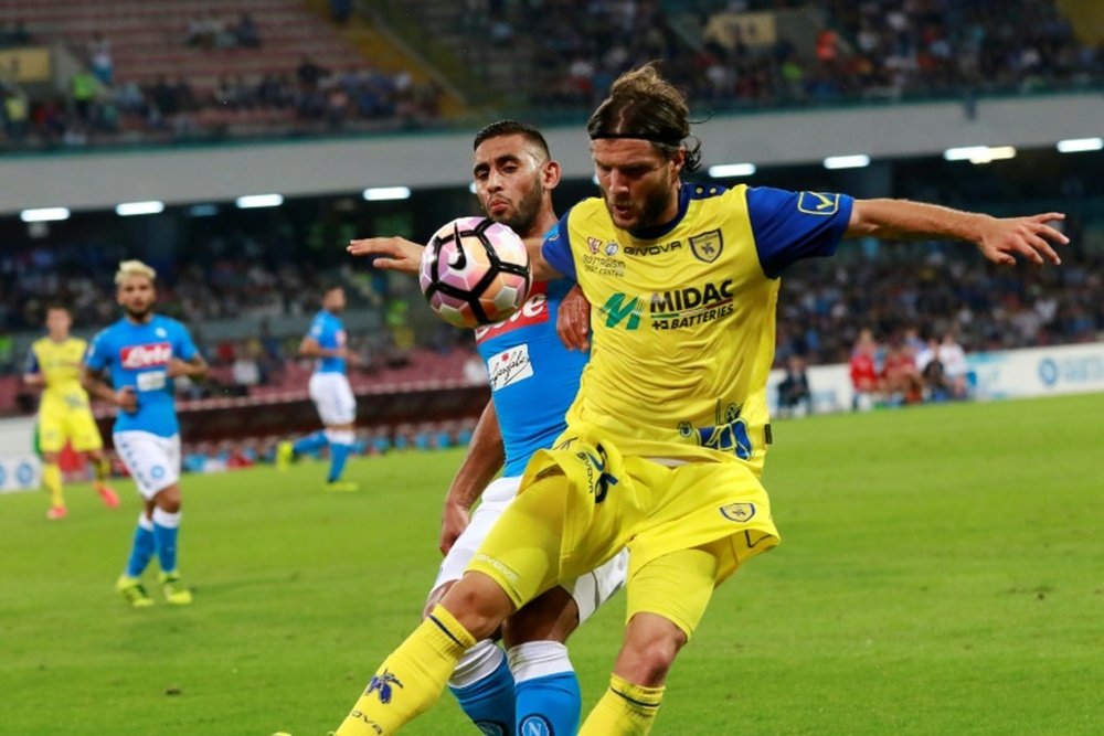 El Chievo tiene la media de edad más alta de las grandes ligas europeas. AFP/Archivo