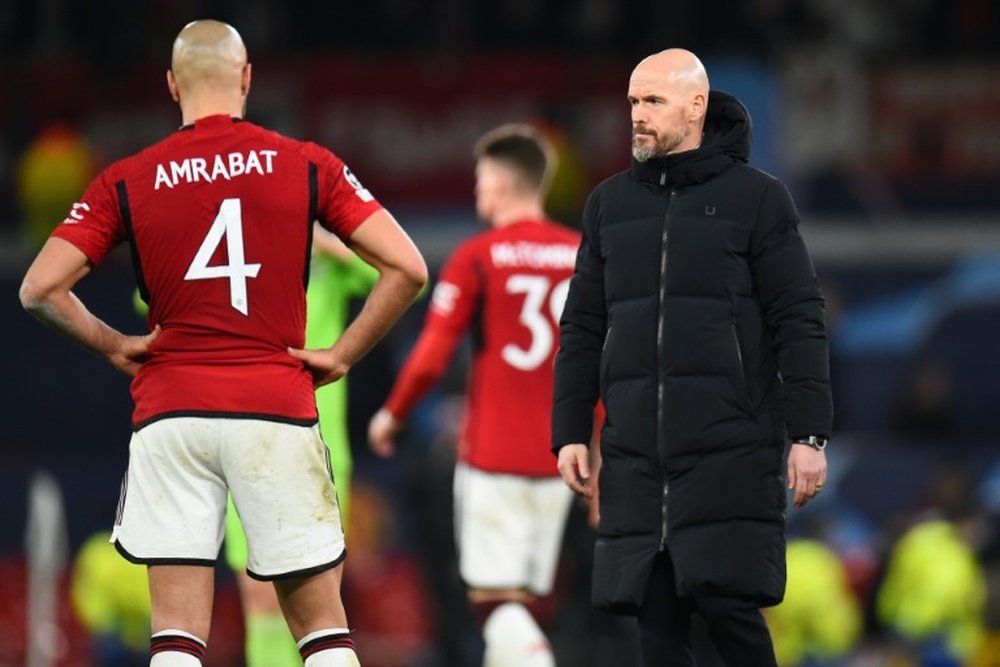 El United, en el vagón de cola: solo Burnley, Almería y Union Berlin perdieron más partidos. AFP