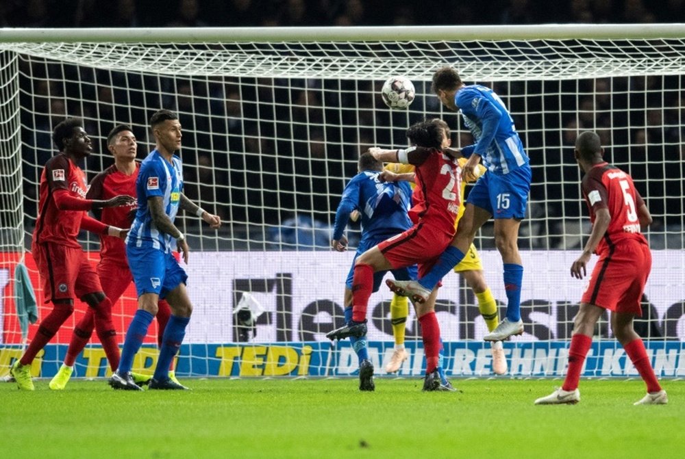 Grujic le dio el triunfo al Hertha de Berlín. AFP