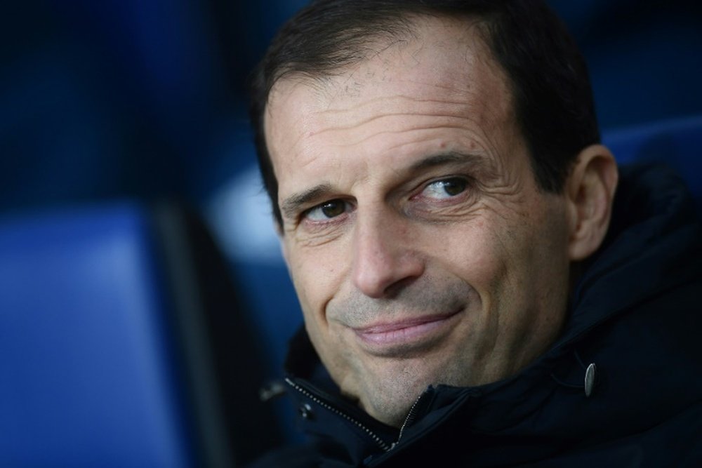 Allegri is very happy with the new addition. AFP