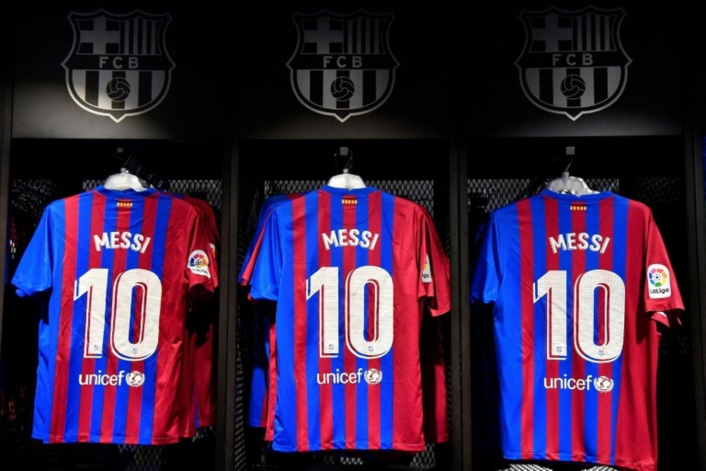 Par respect, aucun joueur du Barça ne prend le numéro 10 de Messi. AFP