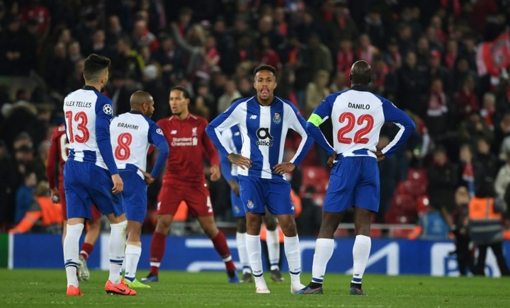O Liverpool recebeu e venceu o FC Porto por duas bolas a zero. AFP