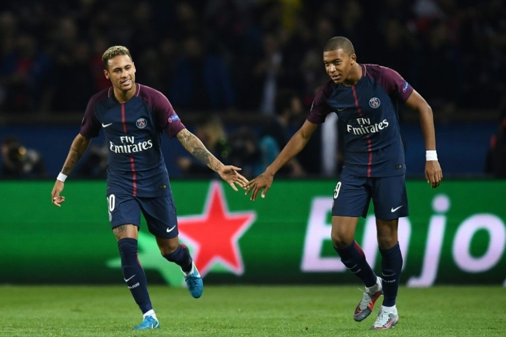 Neymar y Mbappé, amenazas para el Madrid. AFP