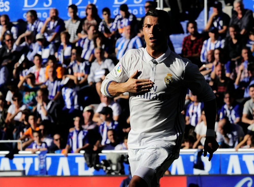 Cristiano Ronaldo volvió por fin al gol en Mendizorroza. AFP