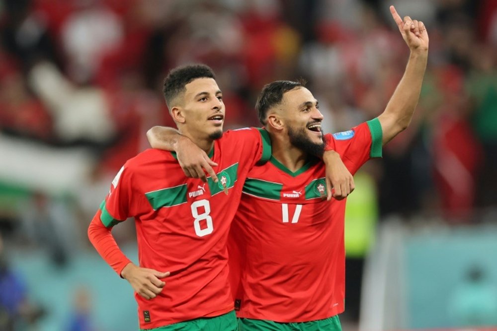 Ounahi (L) has received several offers. AFP