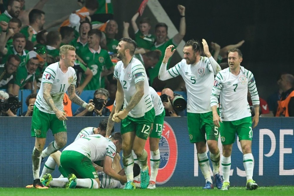 Irlanda logró la victoria ante Italia gracias a un gol de Brady en los últimos minutos. EFE/EFA