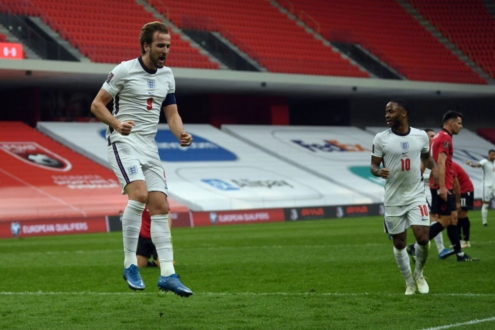 Kane es el sexto máximo goleador de la Selección Inglesa. AFP/Archivo