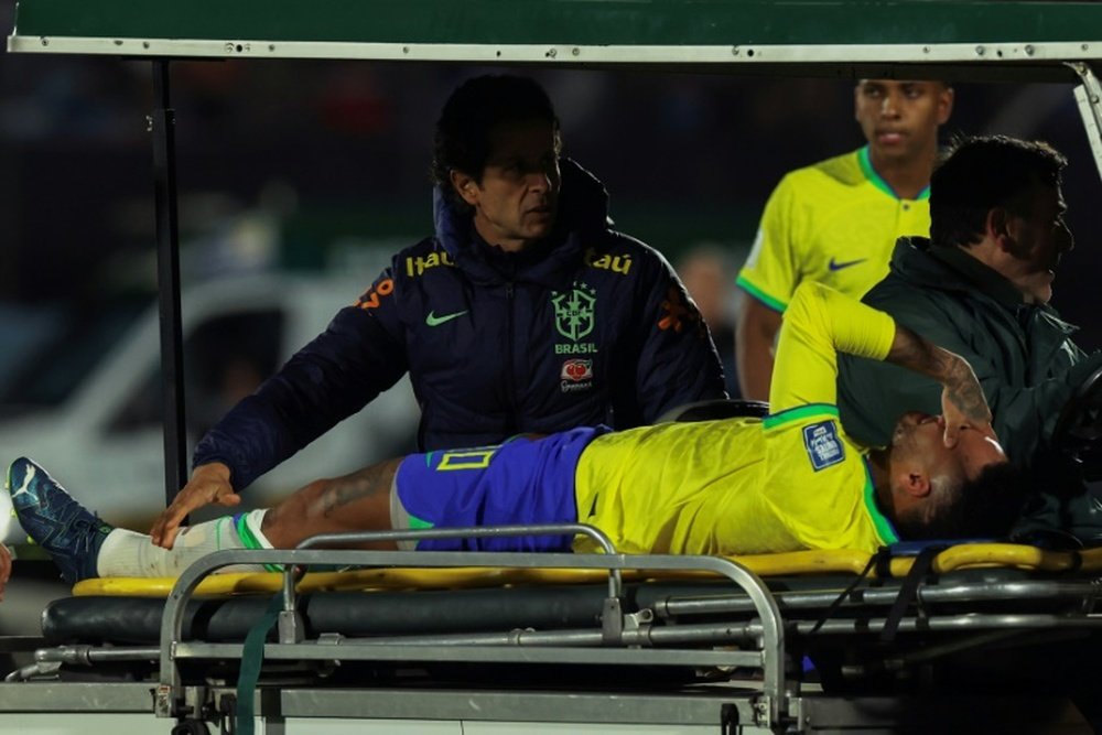 Neymar is already working on his recovery. AFP