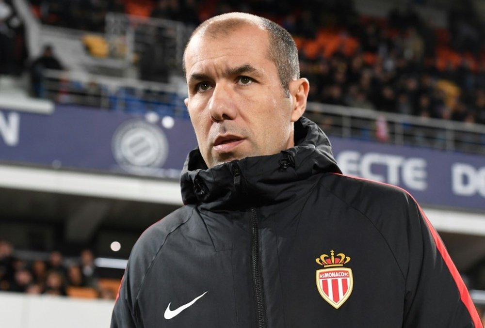 L'entraîneur de Monaco lors d'un match contre Montpellier. AFP