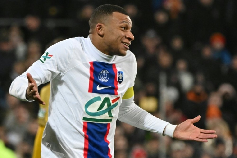 Mbappe scored five times in PSG's 7-0 win over Pays de Cassel. AFP