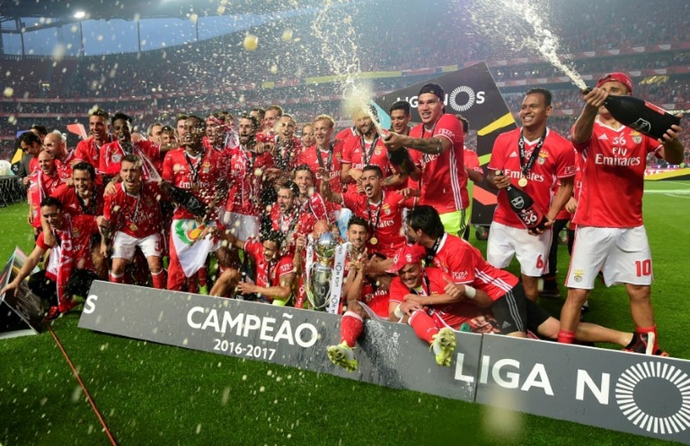 O Benfica foi o campeão português em 2016/17. AFP