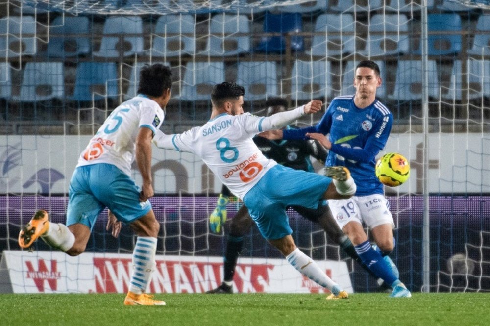 Sanson, unique buteur contre Strasbourg. AFP