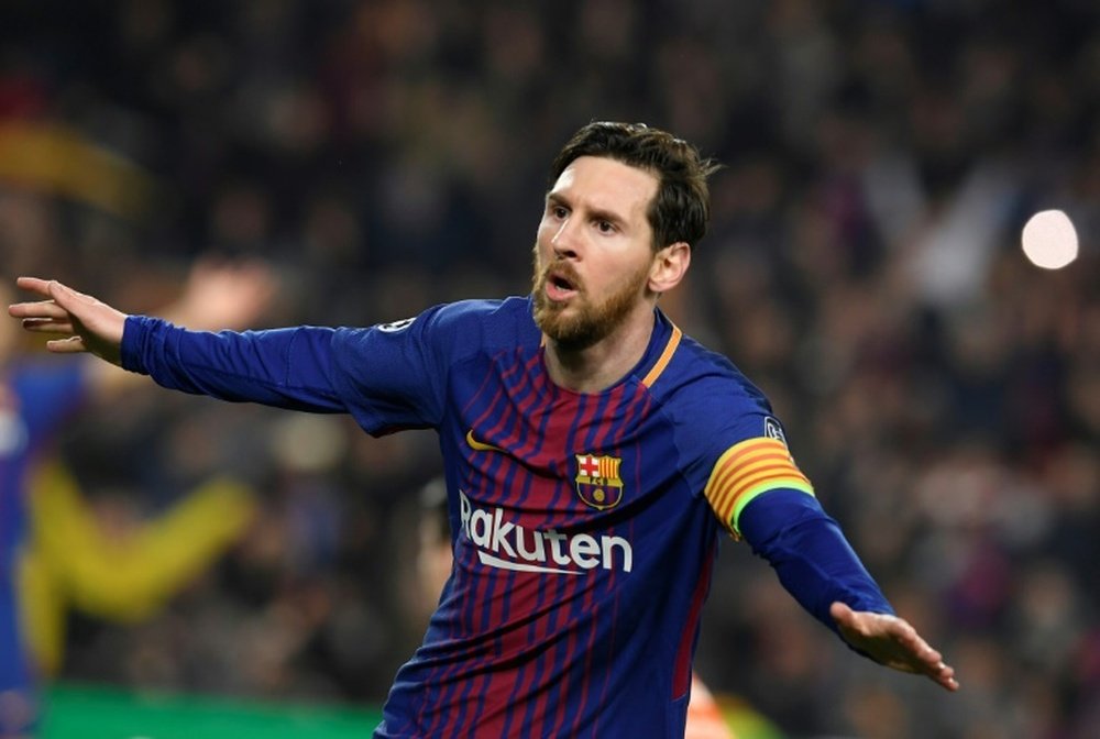 Messi ne s'arrête plus de briller avec Barcelone. AFP