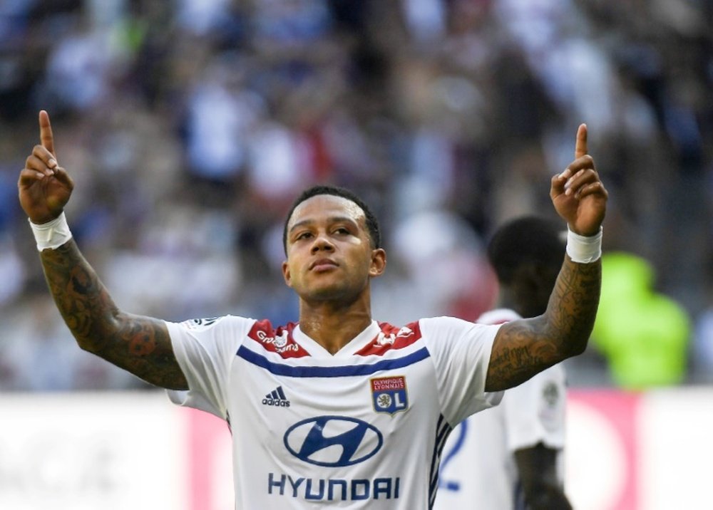 Memphis Depay returns to Manchester to face ex-rivals City on Wednesday. AFP