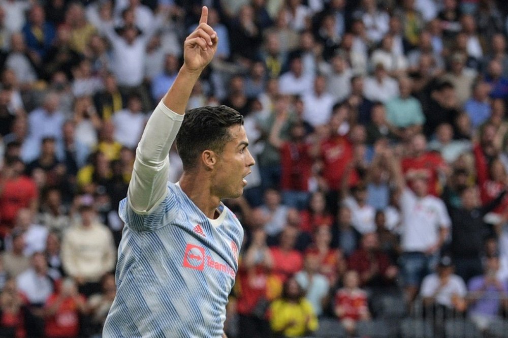 Cristiano Ronaldo marque le premier but de la Ligue des champions 2021-2022. afp