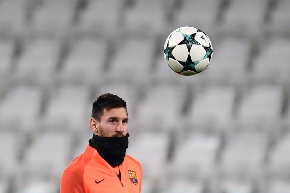 Messi suplente frente à Juve. AFP