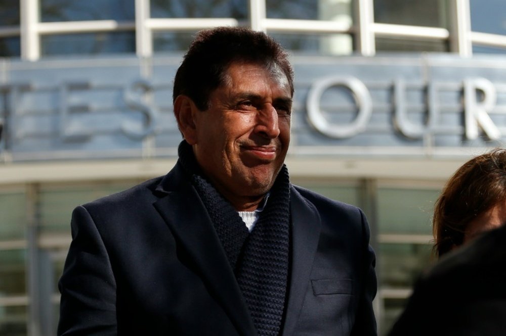 Lancien patron du football guatémaltèque Brayan Jimenez, devant le tribunal fédéral de Brooklyn, à New-York, le 2 mars 2016