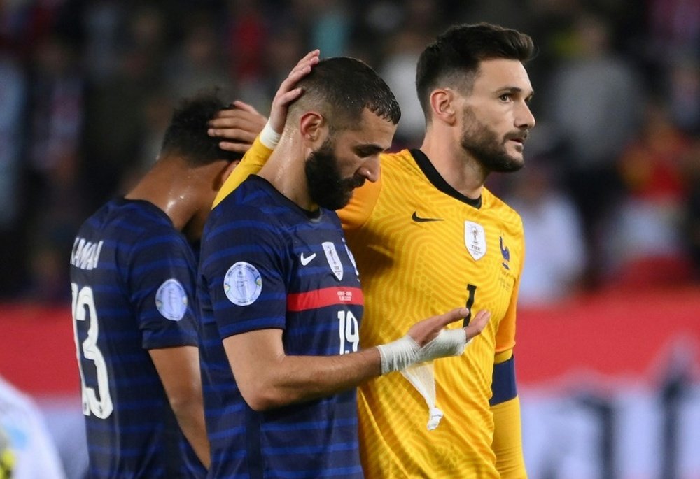 Hugo Lloris parle de Karim Benzema. AFP