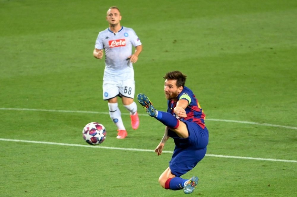 Messi solo tiene un fuerte golpe y estará perfecto para el duelo frente al Bayern. AFP