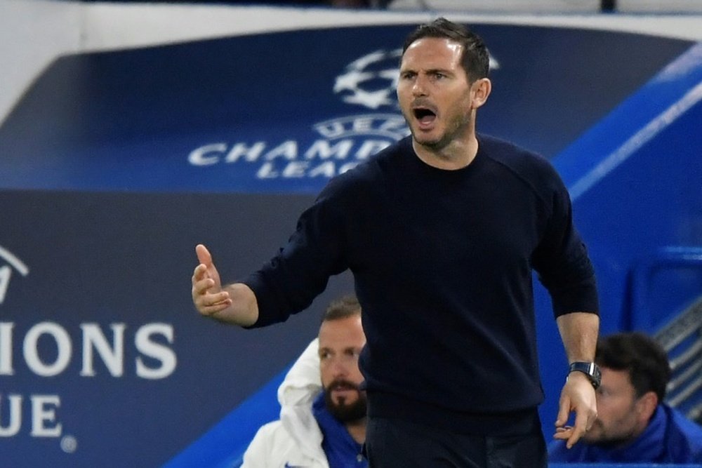 L'entraîneur de Chelsea, Frank Lampard, lors du match de groupes de la Ligue des champions face à Séville, à Londres, le 20 octobre 2020