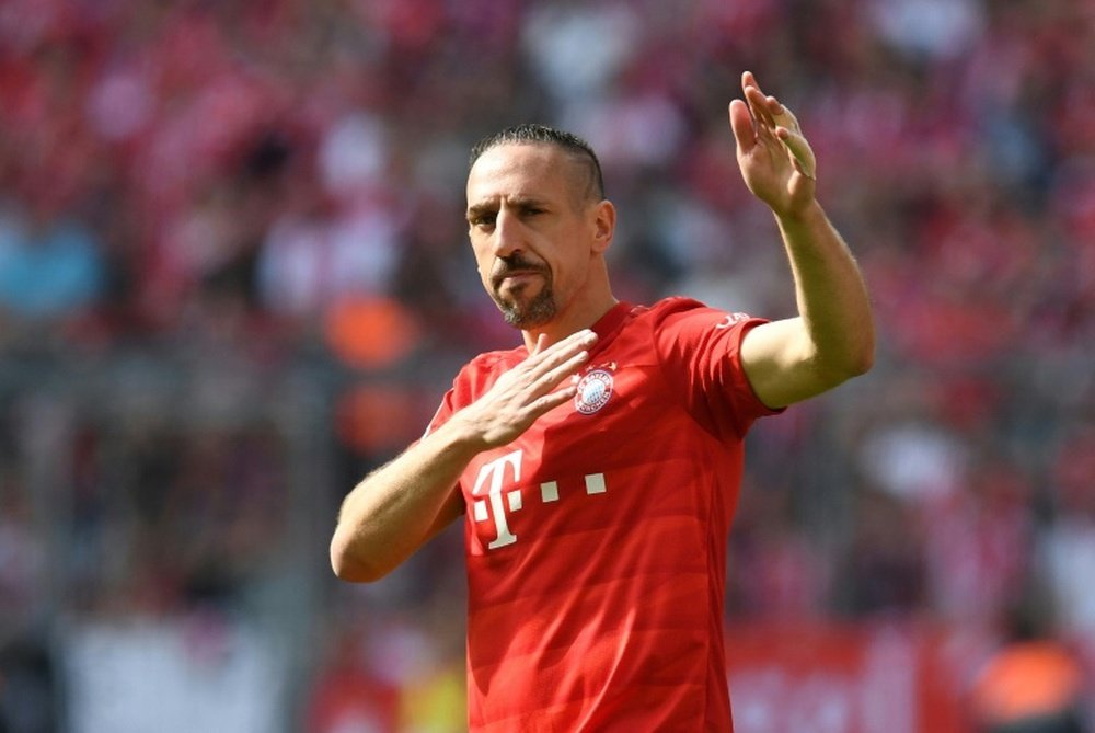 Bayern Munich's French midfielder Le duo Arjen Robben-Franck Ribéry a fait les beaux jours du Bayern Munich, comme ici lors de la réception de Leverkusen, le 18 août 2017
