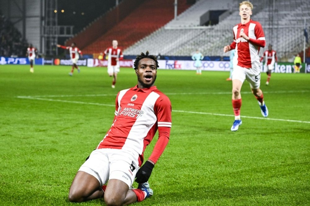 Ilenikhena the second youngest scorer in the history of the Champions League. AFP
