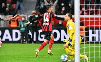 El Bayer Leverkusen venció por 1-2 ante el 'Gladbach. AFP/Archivo