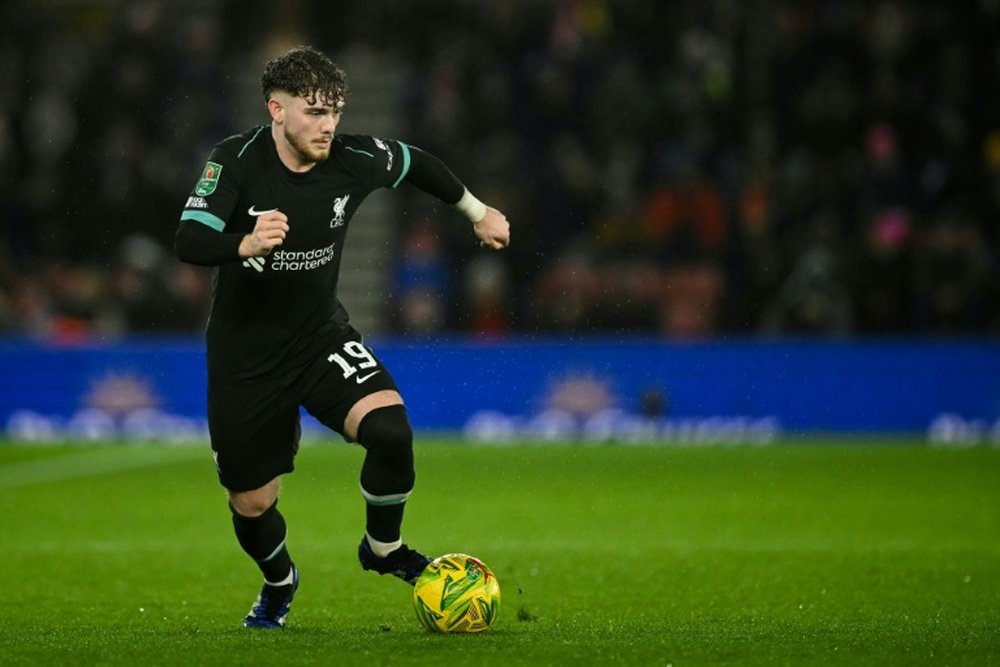 Harvey Elliott downplayed the impact of the Everton crowd. AFP