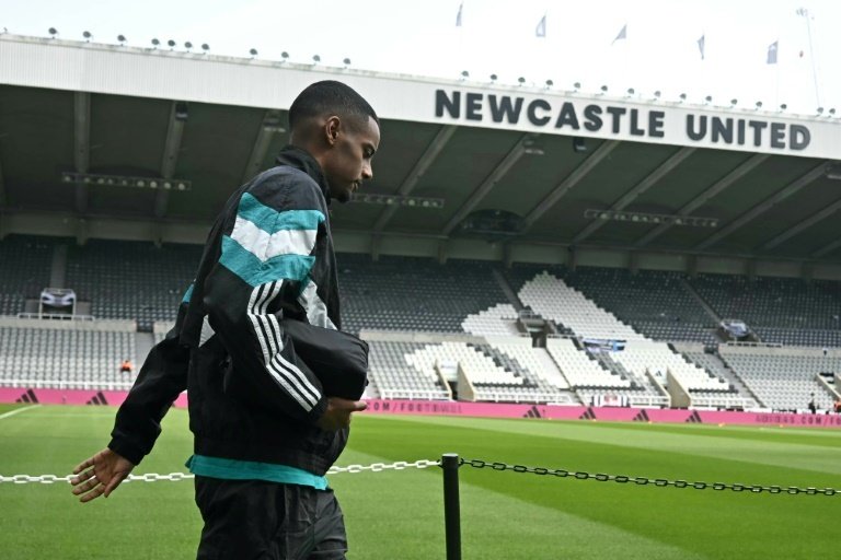 Isak is expected to continue to lead the line for Newcastle. AFP