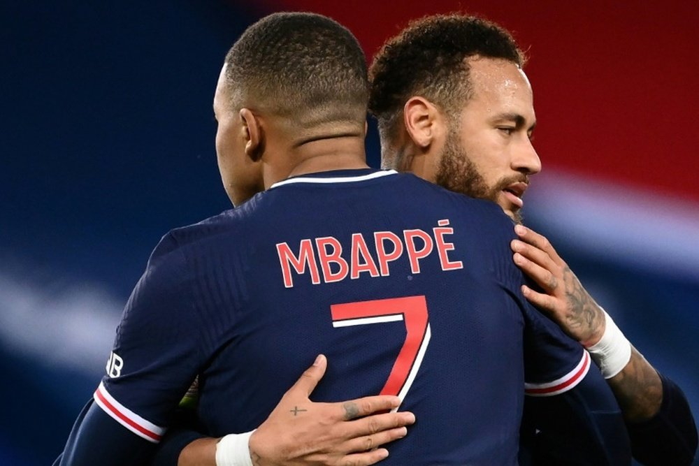 Mbappe says the important thing is to fight together for PSG. AFP