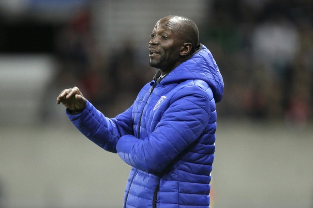 Claude Makelele, alors entraîneur de Bastia, lors d'un match de Ligue 1 à Guingamp, AFP