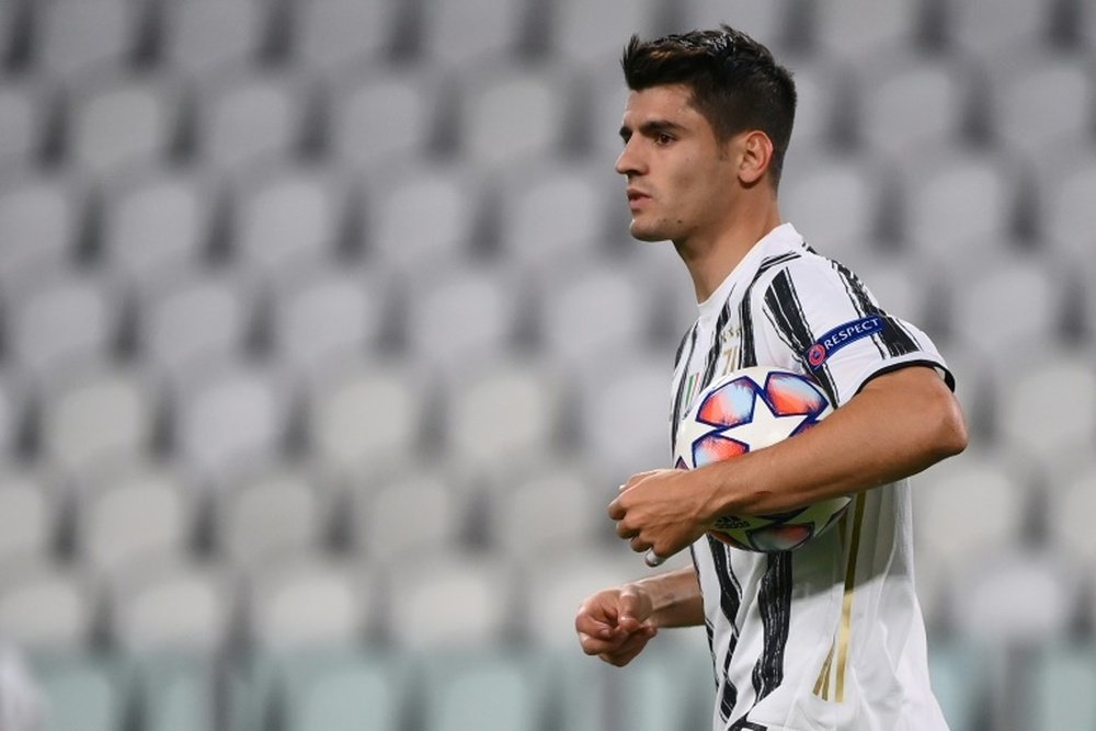 Alvaro Morata incertain face à Udinese. afp